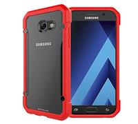 TECHGEAR Fusion Armour Coque Protective Solide Svelte Anti-Choc Compatible pour Samsung Galaxy A3 2017 (Séries SM-A320) (Rouge/Givré)