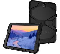 TECHGEAR G-Shock Étui pour Galaxy Tab S3 9.7 Housse Coque Rigide, Très Haute Protection Anti-Choc avec Support Amovible Compatible pour Samsung Galaxy Tab S3 9.7 Pouces (Séries SM-T820) [Noir]