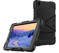 TECHGEAR G-Shock Étui pour Samsung Galaxy Tab A 8,0 Pouces 2019 (SM-T290 SM-T295) Coque Rigide, Haute Protection Anti-Choc avec Support Amovible, Housse pour Enfants Écoles Ouvriers Bâtiments, Noir