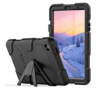 TECHGEAR G-Shock Étui pour Samsung Galaxy Tab A7 Lite 2021 8.7" (SM-T220 / SM-T225) Coque Rigide, Haute Protection Anti Choc avec Support Amovible, Housse pour Enfants Écoles Ouvriers Bâtiments - Noir