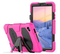 TECHGEAR G-Shock Étui pour Samsung Galaxy Tab A7 Lite 2021 8.7" (SM-T220 / SM-T225) Coque Rigide, Haute Protection Anti-Choc avec Support Amovible, Housse pour Enfants Écoles Ouvriers Bâtiments - Rose