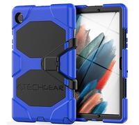 TECHGEAR G-Shock Étui pour Samsung Galaxy Tab A8 2021 10.5 (SM-X200 / SM-X205) Coque Rigide, Haute Protection Anti-Choc avec Support Amovible, Housse pour Enfants Écoles Ouvriers Bâtiments - Bleu