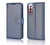 TECHGEAR Galaxy S22 Plus Étui Portefeuille en Cuir, Housse de Protection avec Porte-Cartes, Support et Dragonne - Cuir PU Bleu avec Fermeture Magnétique Conçu pour Samsung S22 Plus 5G