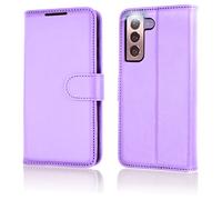 TECHGEAR Galaxy S22 Plus Étui Portefeuille en Cuir, Housse de Protection avec Porte-Cartes, Support et Dragonne - Cuir PU Lavande avec Fermeture Magnétique Conçu pour Samsung S22 Plus 5G