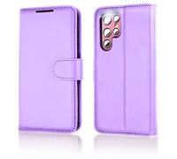 TECHGEAR Galaxy S22 Ultra Étui Portefeuille en Cuir, Housse de Protection avec Porte-Cartes, Support et Dragonne - Cuir PU Rouge avec Fermeture Magnétique Conçu pour Samsung S22 Ultra 5G
