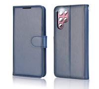 TECHGEAR Galaxy S22 Ultra Étui Portefeuille en Cuir, Housse de Protection avec Porte-Cartes, Support et Dragonne - Cuir PU Bleu avec Fermeture Magnétique Conçu pour Samsung S22 Ultra 5G