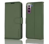 TECHGEAR Galaxy S23 Étui Portefeuille en Cuir, Housse de Protection avec Porte-Cartes, Support et Dragonne - Cuir PU Vert avec Fermeture Magnétique Conçu pour Samsung S23 5G