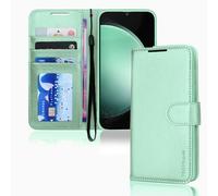 TECHGEAR Galaxy S23 FE Étui portefeuille en cuir PU avec fermeture magnétique pour Samsung Galaxy S23 FE 5G avec porte-cartes et support Vert