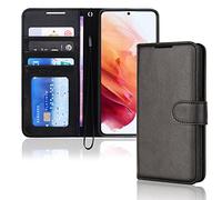 TECHGEAR Galaxy S23 Plus Étui Portefeuille en Cuir, Housse de Protection avec Porte-Cartes, Support et Dragonne - Cuir PU Noir avec Fermeture Magnétique Conçu pour Samsung S23 Plus 5G
