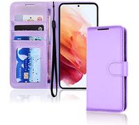 TECHGEAR Galaxy S23 Plus Étui Portefeuille en Cuir, Housse de Protection avec Porte-Cartes, Support et Dragonne - Cuir PU Lavande avec Fermeture Magnétique Conçu pour Samsung S23 Plus 5G