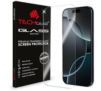 TECHGEAR Glass Edition pour iPhone 16 Pro 6,3", protection d'écran en verre trempé [bords arrondis 2,5D] [dureté 9H] [clarté cristalline] [résistant aux rayures] [sans bulles]