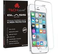 TECHGEAR VERRE iPhone SE 2016, iPhone 5s, iPhone 5c & iPhone 5, Protecteur d'Écran Original en Verre Trempé Compatible pour iPhone 5s/5c/5/ SE 2016