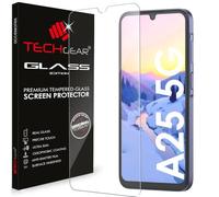 TECHGEAR Glass Edition Protection d'écran en verre pour Samsung Galaxy A25 5G, bords arrondis 2,5D, dureté 9H, clarté cristalline, résistant aux rayures, sans bulles