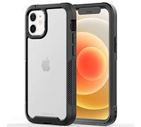TECHGEAR iPhone 12 Mini Coque Dure, [Fusion Armour] Prime Mince et Hybride Étui de Protection Robuste, Heavy Duty Protection avec Cadre d'écran Conçu pour iPhone 12 Mini 5.4" - Noir