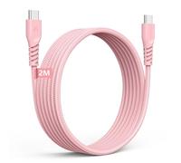 TECHGEAR Long 2m Câble USB C vers USB C 60 W, Câble tressé de Type C vers C Charge Rapide Compatible avec iPhone 15, iPad Pro, MacBook, Samsung S24/S23/A14/A15/A25/A35/A34/A55/A54/A05s/A04s, etc