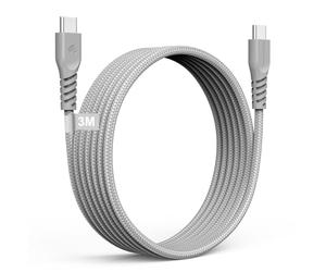TECHGEAR Long 3m Câble USB C vers USB C 60 W, Câble tressé de Type C vers C Charge Rapide Compatible avec iPhone 15, iPad Pro, MacBook, Samsung S24/S23/A14/A15/A25/A35/A34/A55/A54/A05s/A04s, etc