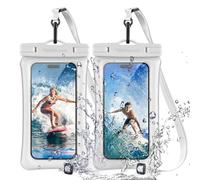TECHGEAR Lot de 2 étuis flottants IPX8 pour la natation, sac étanche pour téléphone avec cordon compatible avec iPhone 16e, 16, 15, 14, 13, 12, Samsung Galaxy S25, S24, S23 Ultra A16, A35, A26, etc