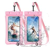 TECHGEAR Lot de 2 étuis flottants IPX8 pour la natation, sac étanche pour téléphone avec cordon compatible avec iPhone 16e, 16, 15, 14, 13, 12, Samsung Galaxy S25, S24, S23 Ultra A16, A35, A26, etc