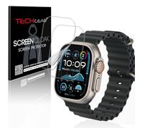 TECHGEAR Lot de 2 films protecteurs d'écran pour Apple Watch Ultra & Ultra 2 49 mm [Screen Cloak Edition] [Couverture complète de l'écran] [HD] [renforcé] [Sans bulles] Protecteur d'écran en EPU