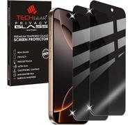 TECHGEAR [Lot de 2] protecteurs d'écran anti-espion pour iPhone 16 Pro - Filtre de confidentialité en verre trempé véritable compatible avec iPhone 16 Pro 6,3"
