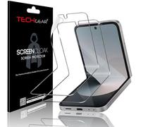 TECHGEAR Lot de 2 protections d'écran intérieures pour Samsung Galaxy Z Flip 6 [Screen Cloak Edition] [Facile à installer] [Pliable] [Couverture complète de l'écran] [Haute définition] [Sans bulles]