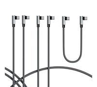 TECHGEAR Lot de 3 câbles USB C vers USB C - 30 cm + 1 m + 2 m - Câble de charge rapide à 90° - Compatible avec Samsung S25 S24 S23 S22 S21 FE/Plus/Ultra A16 A15 A14 A55 5G, Xiaomi, Oppo, OnePlus