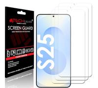 TECHGEAR Lot de 3 films de protection d'écran pour Samsung Galaxy S25 5G, transparents
