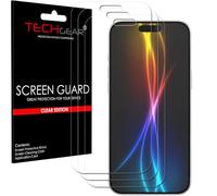 TECHGEAR Lot de 3 films de protection d'écran transparents pour iPhone 17 Pro Max (2025) - Film protecteur d'écran LCD transparent résistant aux rayures, sensible au toucher