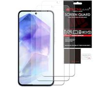 TECHGEAR Lot de 3 protecteurs d'écran compatibles avec Samsung Galaxy A55 5G, protecteurs d'écran LCD Transparents