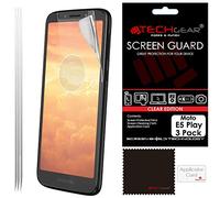 TECHGEAR® [Lot de 3 protecteurs d'écran Moto E5 Play Clair, protecteurs d'écran LCD Coque gardes Compatible avec Motorola Moto E5 Play