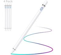 Techgear Lot de 4 stylets tactiles rechargeables haute précision et sensibilité compatibles avec iOS, Android, iPad, iPad Pro, iPhone, Samsung, tablette Lenovo et autres appareils à écran tactile