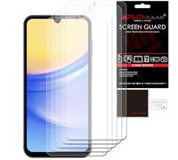 TECHGEAR Lot de 5 films de protection d'écran LCD transparents compatibles avec Samsung Galaxy A15 5G / A15