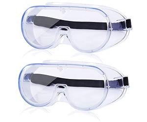 TECHGEAR Lunettes médicales de protection oculaire, anti-spittle/goulottes de salive, lunettes de vue complète, lunettes de sécurité résistantes aux fluides avec lentille transparente (2 paquet)