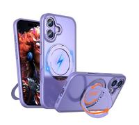 TECHGEAR MagSafe Coque pour iPhone 17 de 6,1" avec anneau magnétique, protection arrière transparente, protection d'appareil photo et d'écran, compatible avec iPhone 17 (lilas)