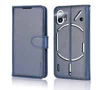 TECHGEAR Nothing Phone 1 Etui Portefeuille en Cuir, Housse de Protection Flip avec Porte-Cartes Portefeuille, Support et Dragonne - Cuir PU Bleu avec Fermeture Magnétique Conçu pour Nothing Phone 1