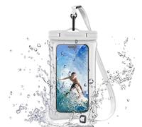 TECHGEAR Pochette étanche IPX8 flottante pour téléphone portable avec cordon pour iPhone 15, 14, 13, 12, Samsung Galaxy S24, S23, S22+, S21 Ultra A54 et téléphone jusqu'à 7"