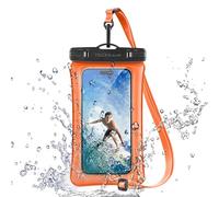 TECHGEAR Pochette étanche pour téléphone, IPX8 pour la natation, sac étanche pour téléphone avec cordon compatible avec iPhone 16e, 16, 15, 14, 13, Samsung Galaxy S25, S24, S23, S22+, S21 Ultra A16