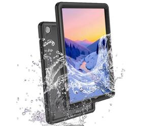 TECHGEAR Poseidon Coque étanche pour Samsung Galaxy Tab A11 Plus/A11+ 11" (SM-X230 / SM-X236) - Coque de protection antichoc fine et robuste avec protection d'écran intégrée, support et bandoulière