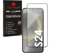 TECHGEAR Protecteur d'écran en Verre trempé de qualité supérieure pour Samsung Galaxy S24 / S24 5G, Colle complète, Transparence HD, résistant aux Rayures, Couverture maximale