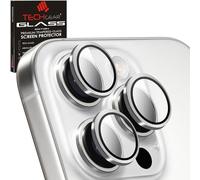TECHGEAR Protecteur d'objectif d'appareil photo pour iPhone 16 Pro/iPhone 16 Pro Max [Facile à installer] Protections d'objectif en métal [n'affecte pas les prises de nuit] [compatible avec les