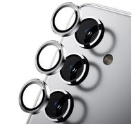 TECHGEAR Protecteur d'objectif d'appareil photo pour Samsung Galaxy S25 [Facile à installer] Protections d'objectif en métal [n'affecte pas les prises de nuit] [compatible avec les coques] Protection