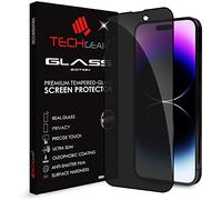 TECHGEAR Protection Anti Espion iPhone 14 Pro - Privacy 3D Protecteur Plein Écran Complet en Verre Trempé Compatible avec iPhone 14 Pro [Adhesif Plein Écran] [Couverture complète]