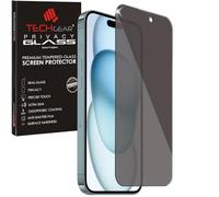 TECHGEAR Protection d'écran anti-espion pour iPhone 16/iPhone 15 - Filtre de confidentialité en verre trempé véritable compatible avec iPhone 15 et iPhone 16 6,1"