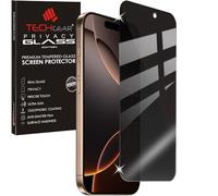TECHGEAR Protection d'écran anti-espion pour iPhone 16 Pro - Filtre de confidentialité en verre trempé véritable compatible avec iPhone 16 Pro 6,3"
