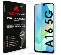 TECHGEAR Protection d'écran en verre trempé compatible avec Samsung Galaxy A16 5G, bords arrondis 2,5D, dureté 9H, clarté cristalline, résistant aux rayures, sans bulles