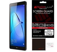 TECHGEAR Protection d'Écran pour Huawei MediaPad T3 7, Film de Protection Écran Ultra Clair avec Chiffon de Nettoyage et Carte d'Application Compatible pour Huawei MediaPad T3 7 Pouces