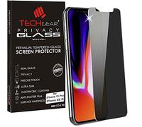 TECHGEAR Protection Ecran Anti Espion pour iPhone 11 Pro, iPhone XS, X - Protecteur d'Écran Verre de Confidentialité en Verre Trempé Anti Espion Compatible pour iPhone 11 Pro, iPhone XS, X