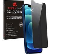 TECHGEAR Protection Écran Anti Espion pour iPhone 12, iPhone 12 Pro - Protecteur d'Écran Verre de Confidentialité en Verre Trempé Anti-Espion Compatible avec iPhone 12/12 Pro