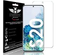 TECHGEAR Protection Ecran Galaxy S20 [Screen Angel Édition] [Prise en charge des empreintes digitales à l'écran][Case Friendly] [Anti-bulle] [Film HD TPU, couverture d'écran complète]