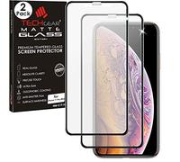 TECHGEAR Protection Ecran Mat pour iPhone 11 Pro Max - [2 Pack] Mat Verre Trempé, Protecteur 3D Mat Anti-Reflet Plein Écran en Verre Trempé Compatible avec iPhone 11 Pro Max
